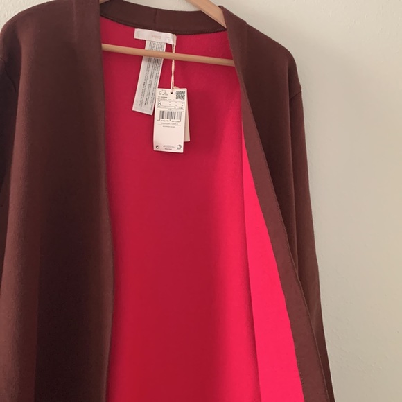 Mango Bicolor Long Cardigan Coat - Picture 11 of 15